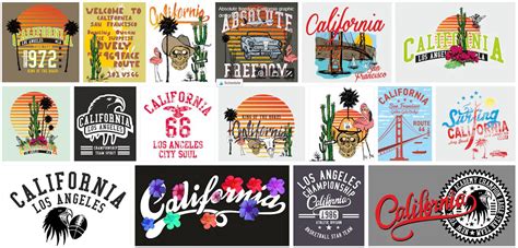 California graphic design vector art on Behance