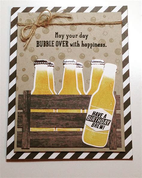 Beer Birthday, Dad Birthday Card, Birthday Cards For Men, Handmade Birthday Cards, Greeting ...