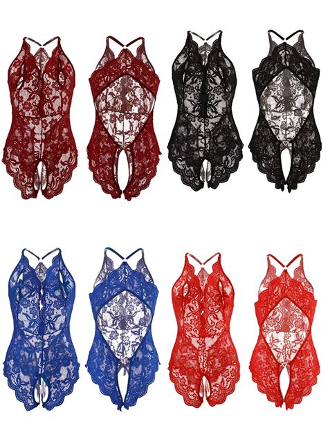 Plus Size Sexy Lingerie Women S Erotic Open Crotch Underwear Pajamas Lace Transparent Dress Sex