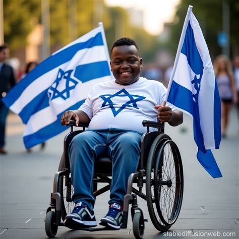 Chubby Gay Man With Down Syndrome Holding Israeli Flag Stable Diffusion Online