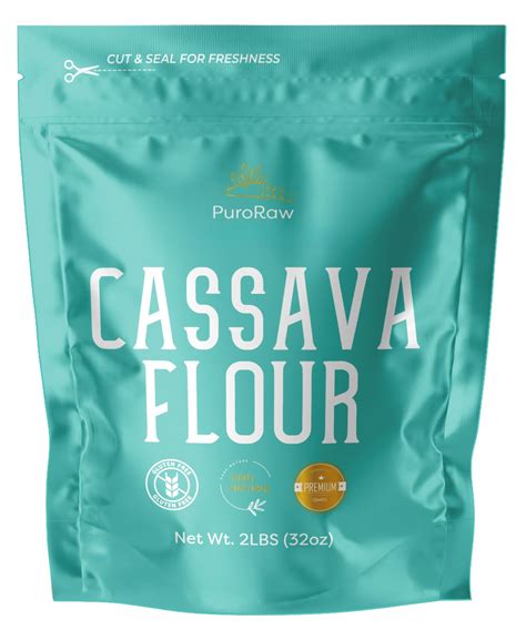 Puroraw Cassava Flour 2lb Gluten Free Flour Yuca Flour Cassava
