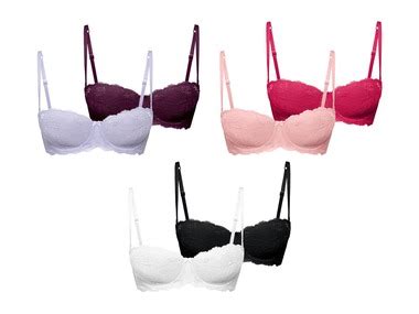 Esmara Lingerie Bh St Ck Mit Spitze Und Zierschle