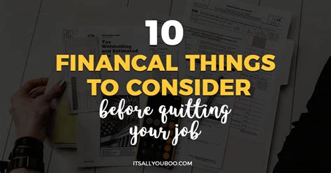financial     quitting  job
