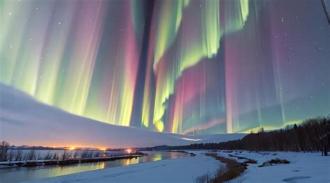 Premium Ai Image Beautiful Aurora Borealis For Anime Style Wallpaper