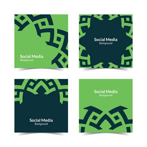 simple flat floral pattern square social media background 31977777