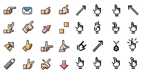 Premium Vector Icons For Pointer Cursors Computer Web Arrows Mouse