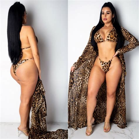 Leopard Print Beach Wear Bikini Set Power Day Sale