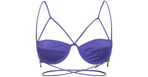 Jacquemus Le Haut De Maillot Signature Bikini Top In Purple Lyst Uk
