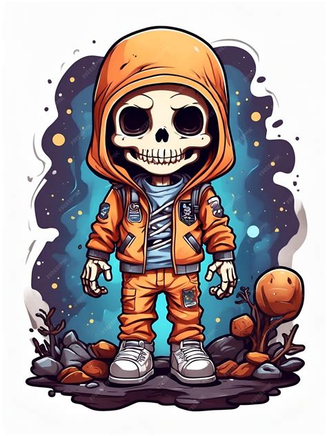 Premium Photo Skeleton Galaxy Background Tshirt Design