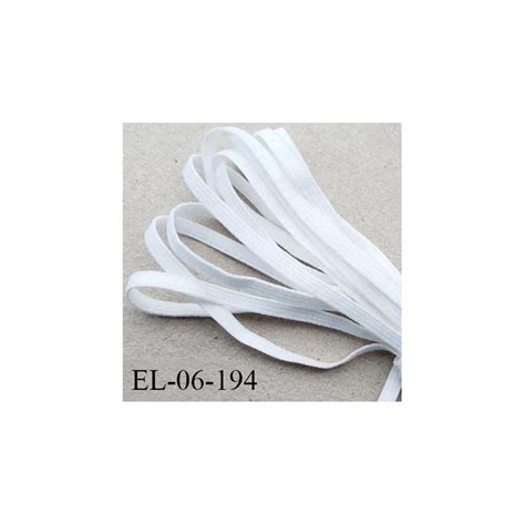 Elastique 6 mm spécial lingerie et couture Eco Tex lavable 60 couleur écru fabriqué en Europe