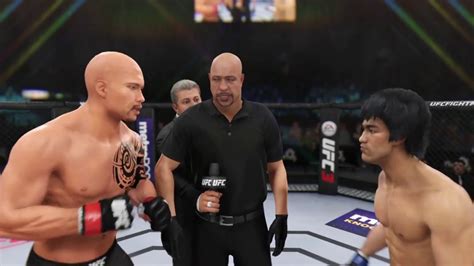 Dwayne Johnson Vs Bruce Lee EA Sports UFC 3 CPU Vs CPU Crazy