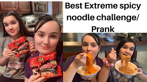 Extreme Spicy Noodle Challenge2X Nuclear Fire Prank On Daughter