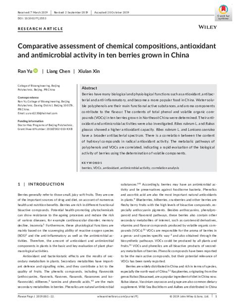 Pdf Comparative Assessment Of Chemical Compositions Antioxidant And