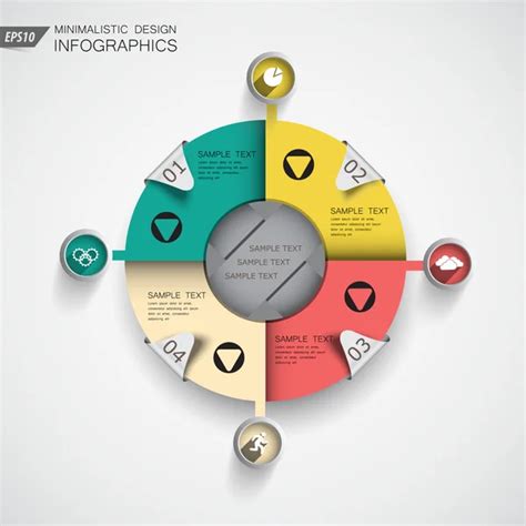 geometric infographics  cyclical processes stock vector chalapan