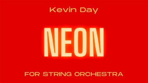 Kevin Day Neon Pioneer Hs Symphonic Strings Jonathan Glawe Youtube