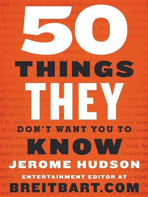 50 Things They Don't Want You to Know: Hudson, Jerome: 9780062932525