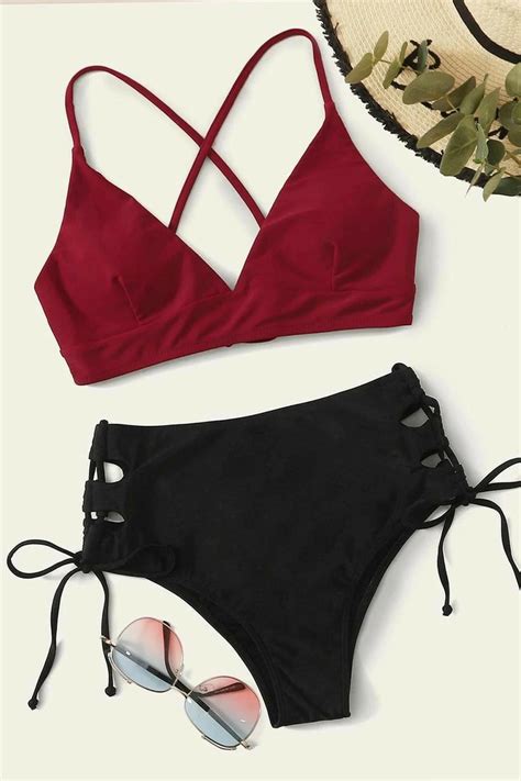 Criss Cross Top With Ladder Cut Out Bikini Set Artofit