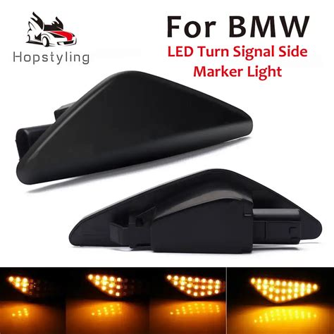 Pcs Smoke Dynamic Flowing Led Side Marker Signal Light For Bmw X E