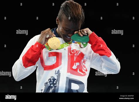 Great Britain S Nicola Adams With Her Gold Medal Following Victory Over