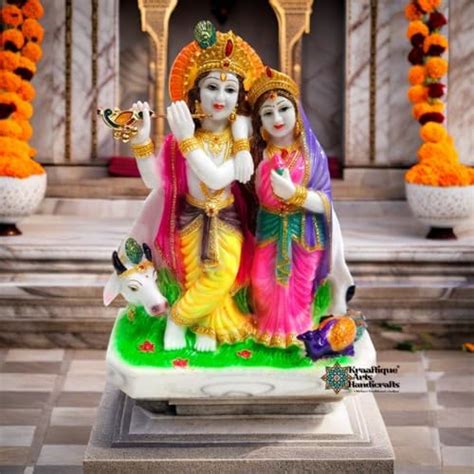 Buy Craftvatika Radha Krishna Murti Dust Idol Marble Radhe Krishna