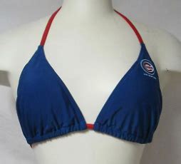 Chicago Cubs Women S Size Medium Bikini Swimsuit Bathing Suit Top C Ebay