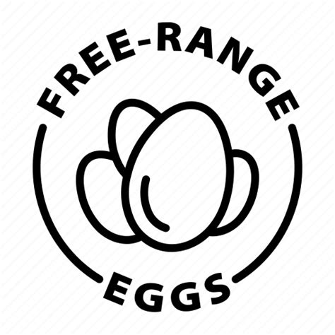 eggs farm  range  range eggs healthy label rounded icon