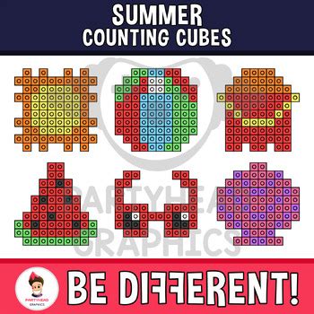 snap blocks summer clipart counting cubes  partyhead graphics tpt