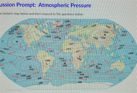 cussion prompt atmospheric pressure  isobaric map cheggcom