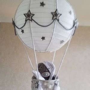 Hot Air Balloon Nursery Lamp Shade Grey Stars Toy Is Not Included Etsy Uk
