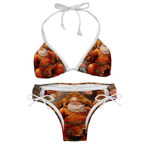 God Of Wealth Swim Suit Bikini Set With Detachable Sponge Adjustable Strap Two Pack Ideal