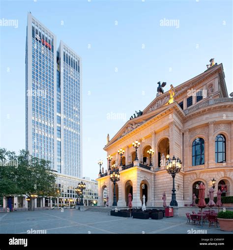 Opernturm Office Building And Alte Oper Opera House Opernplatz Square