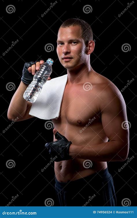 Athlete With Naked Torso Muscles Biceps And Triceps Royalty Free Stock Image Cartoondealer