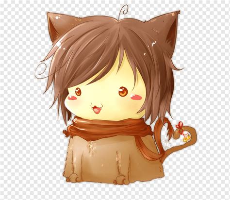 Chibi Anime Cat Kitten Art, thankyou, manga, chibi, fictional Character ...
