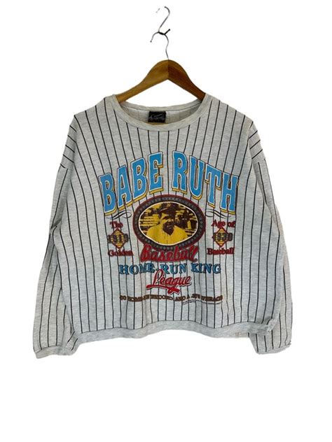 Vintage Babe Ruth Legend Baseball King Home Run Sweat Gem