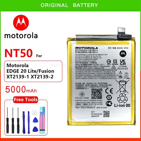 Bater A Nt Original Para Motorola Edge Lite Fusion Xt