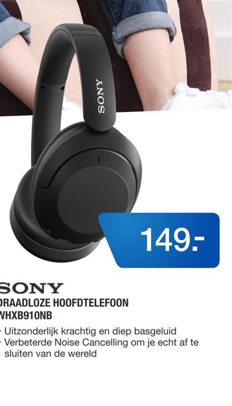 Sony Draadloze Hoofdtelefoon Whxb910nb Aanbieding Bij Electroworld