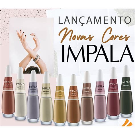 Novos Esmaltes Da Impala - Kit 10 Esmaltes Impala Linha Nova A Cor Da Moda 2 lançamento - 10 cores ...