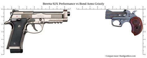 Beretta X Performance Vs Bond Arms Grizzly Size Comparison Handgun Hero