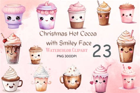 Christmas Hot Cocoa With Smiley Face Graphic By DreamyDesigns Creative Fabrica