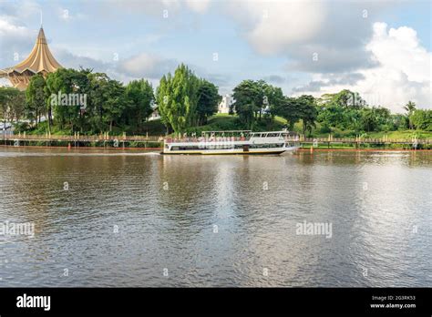 The Sarawak River In Kuching On Borneo Stock Photo Alamy