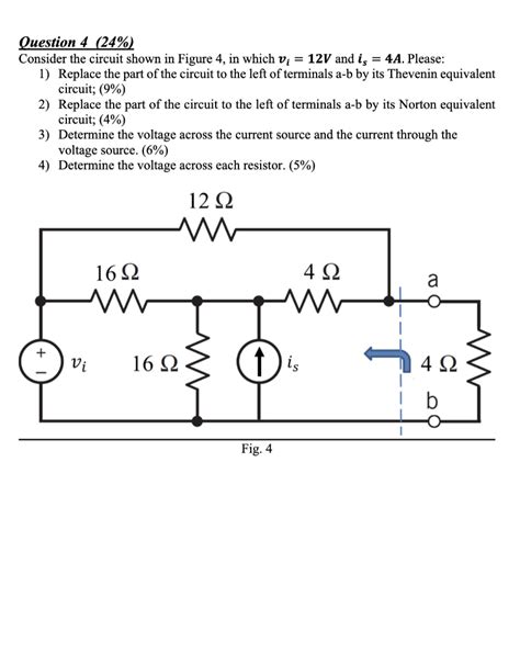 Solved Question 4 (24\%) Consider the circuit shown in | Chegg.com
