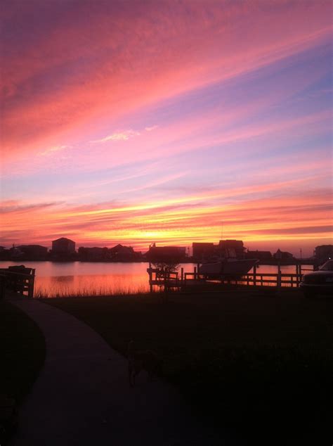 Sunset In My Backyard At Atlantic Beach Nc Places To Go Atlantic