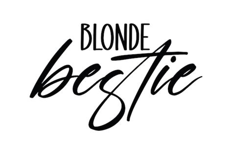 Meilleure Amie Blonde Vecteur Premium