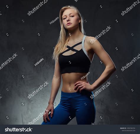Sexy Slim Blonde Girl Sportswear Posing Stock Photo Shutterstock