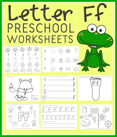 Free Letter F Preschool Worksheets Instant Download Preschool