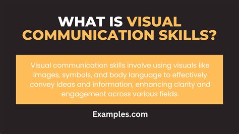 9+ Visual Communication Skills Examples