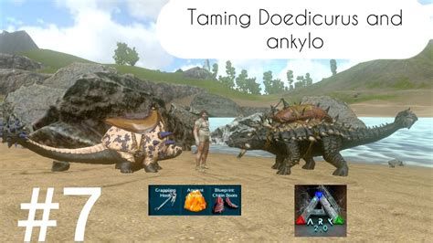 Taming 2 Doedicurus And Ankylo Enter 2 Cave Episode7 Arkmobile