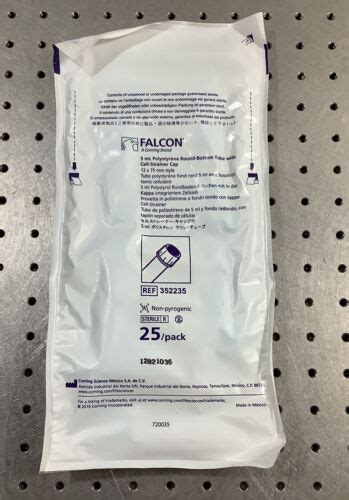 Falcon Ml Round Bottom Polystyrene Test Tube Cell Strainer Snap Cap