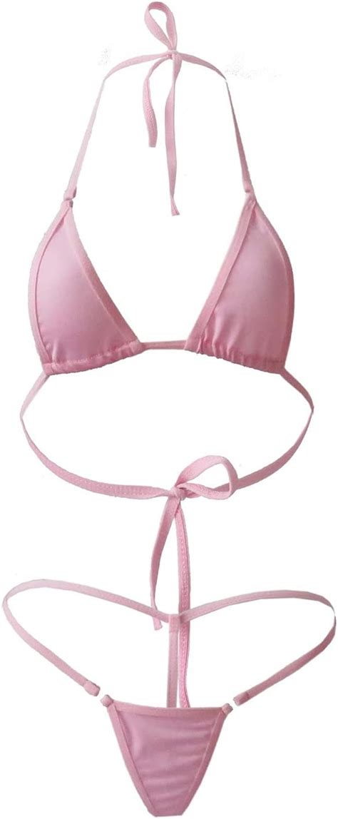 Buy Generic Womens Halterneck Thong Micro Bikini Bra V String Bottom Swimsuit Pcs Set Sexy