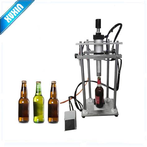 Semi Automatic Pneumatic Beer Bottle Capping Machine Beer Bottle